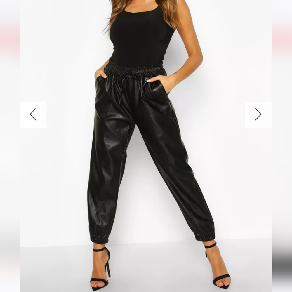 BNWT Faux Leather Joggers size XS